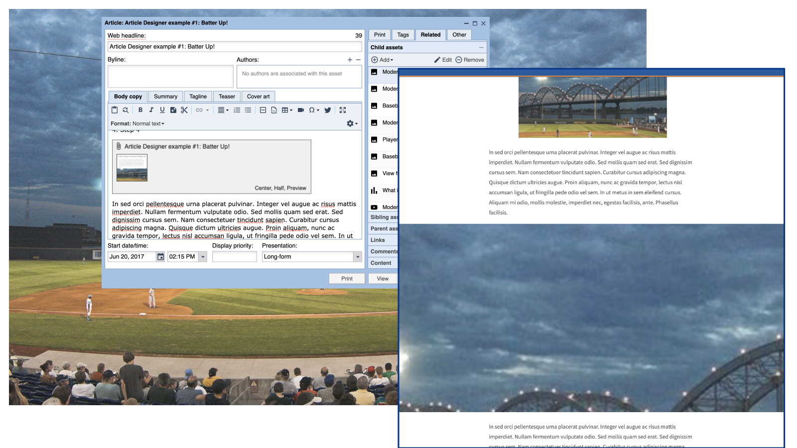 Article Designer Tools